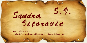 Sandra Vitorović vizit kartica